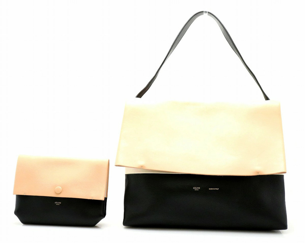 Celine All Soft Hobo Bag Calf Leather Pink Beige Cream Black Ivory White Pouch